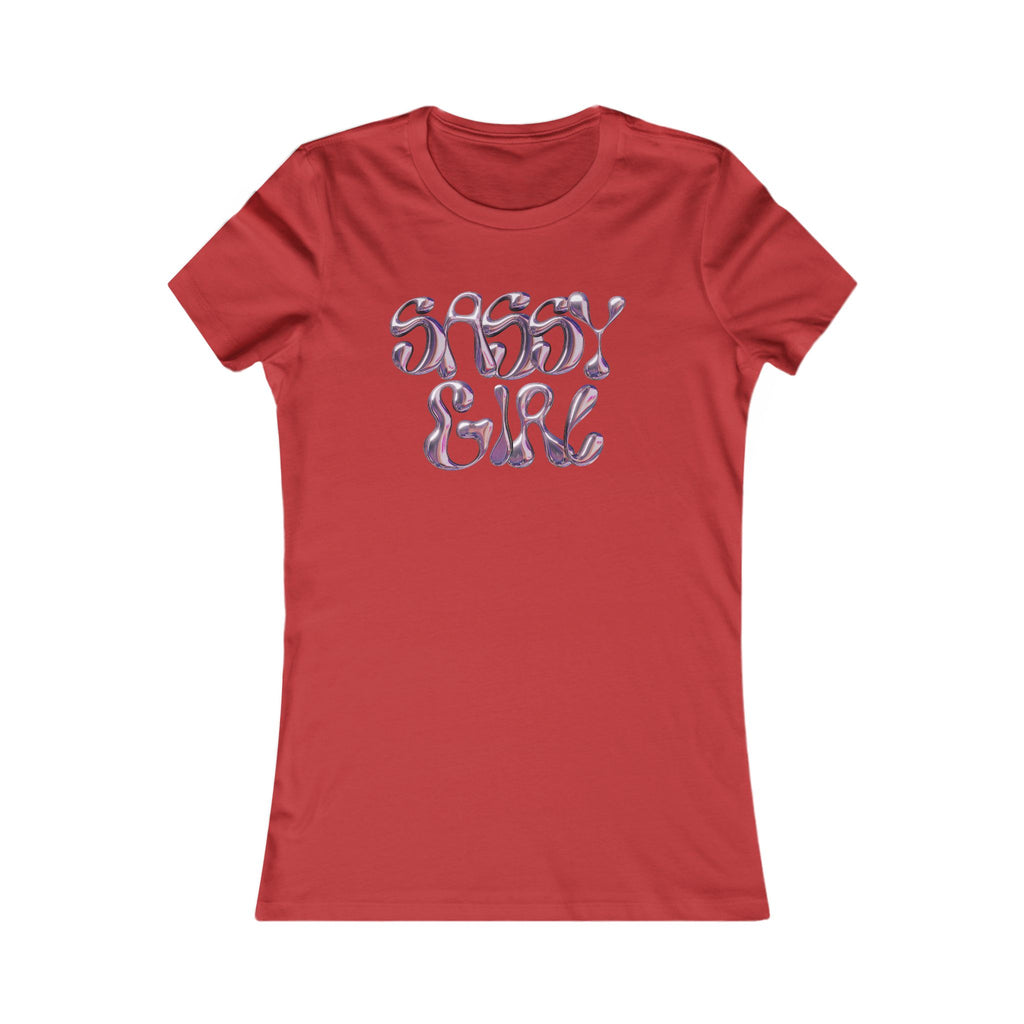 Sassy Girl Women's Tee — Retro Pink Script Graphic Shirt
