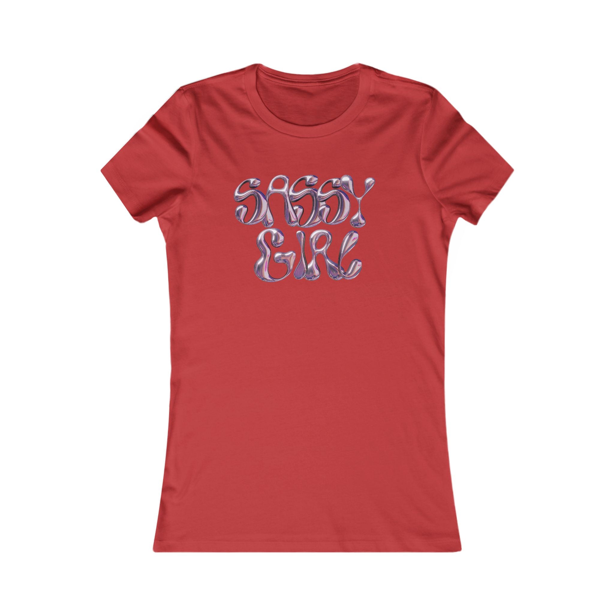 Sassy Girl Women's Tee — Retro Pink Script Graphic Shirt