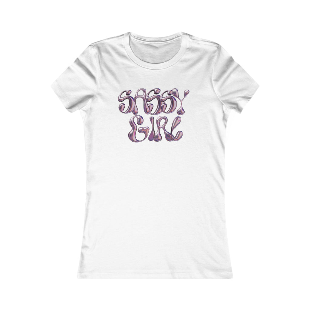 Sassy Girl Women's Tee — Retro Pink Script Graphic Shirt