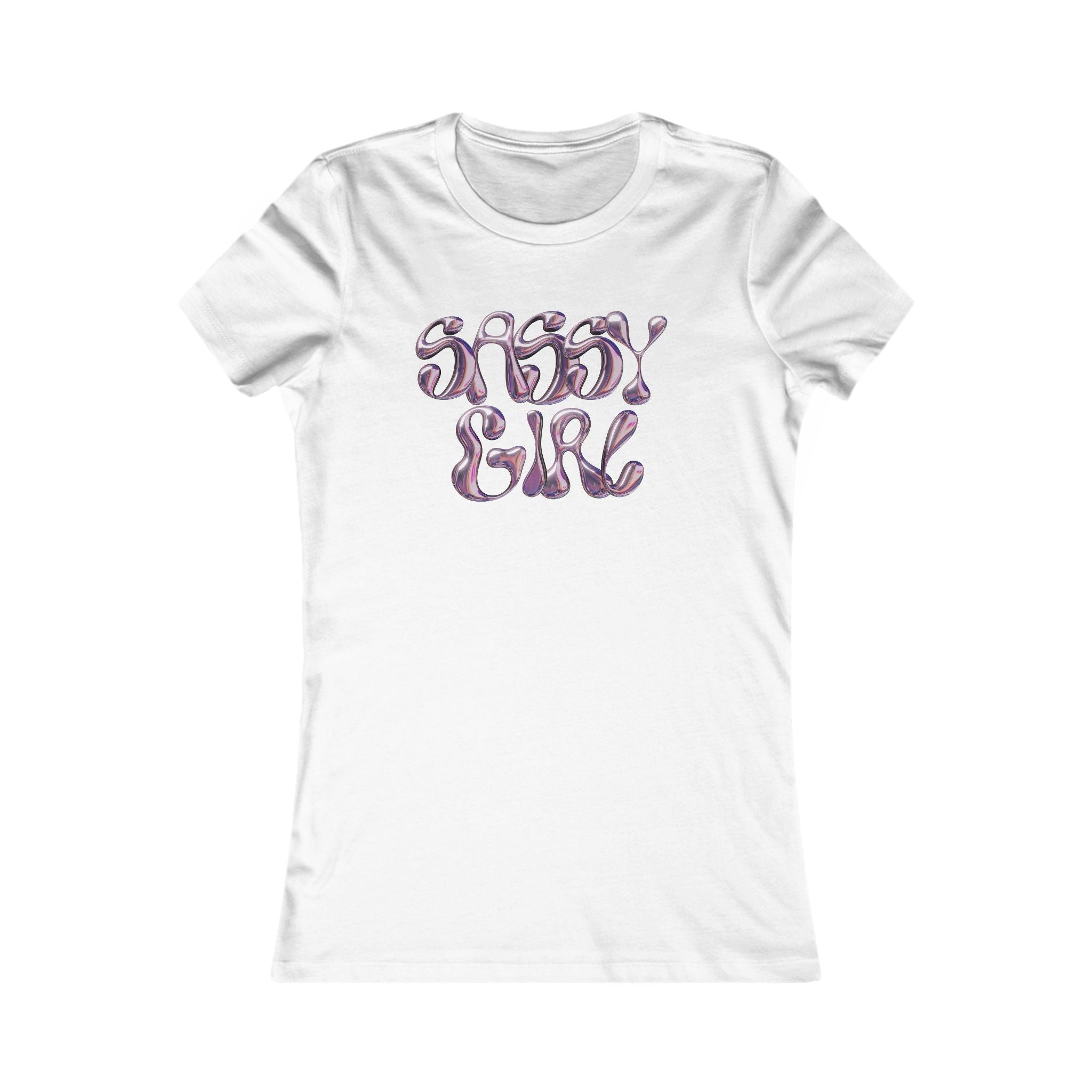 Sassy Girl Women's Tee — Retro Pink Script Graphic Shirt