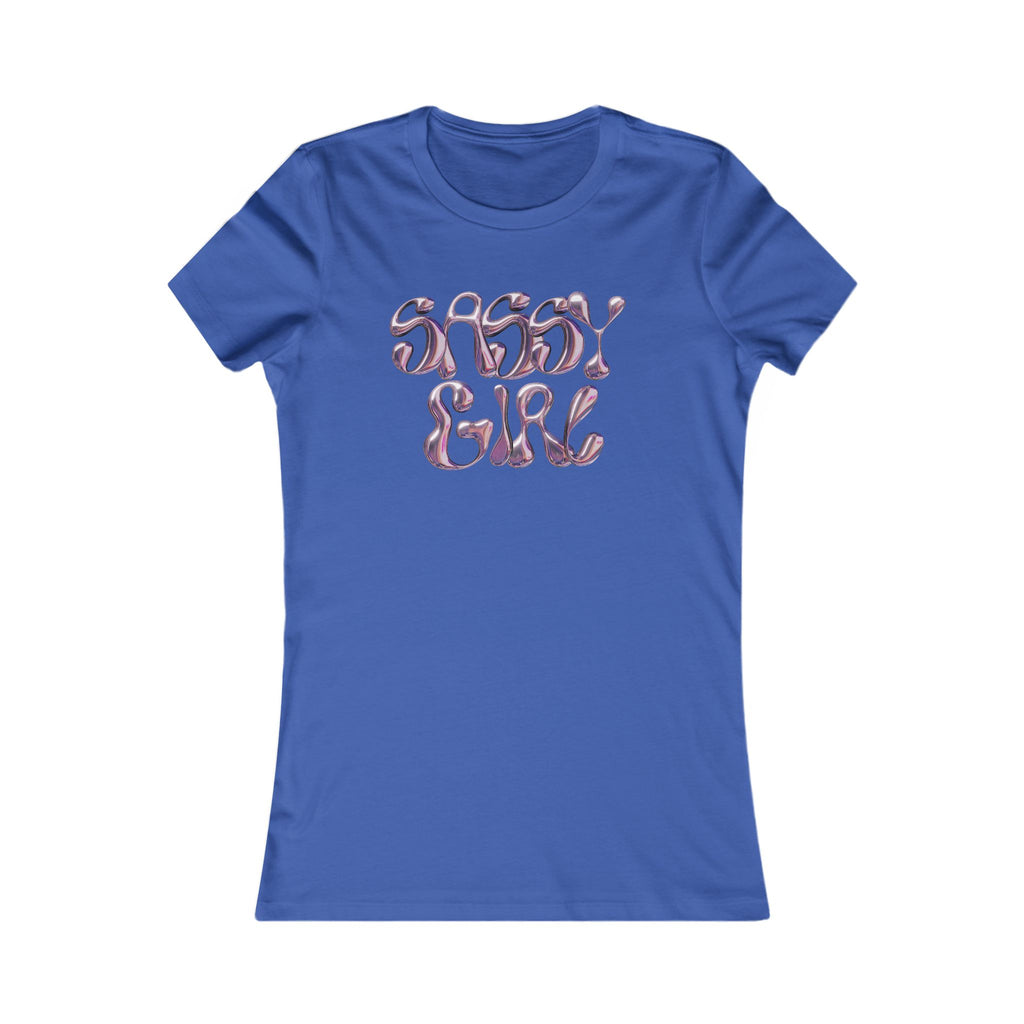 Sassy Girl Women's Tee — Retro Pink Script Graphic Shirt