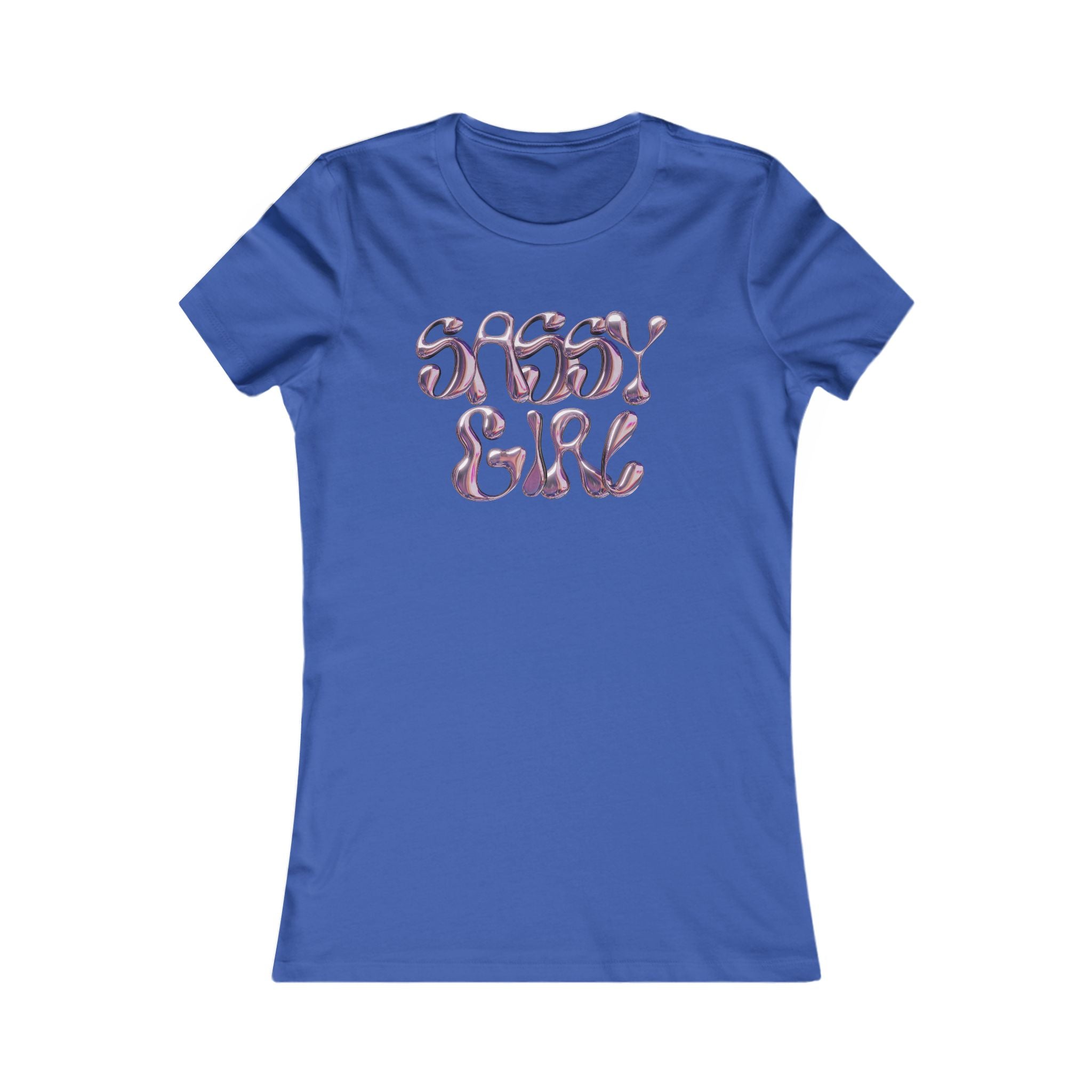 Sassy Girl Women's Tee — Retro Pink Script Graphic Shirt