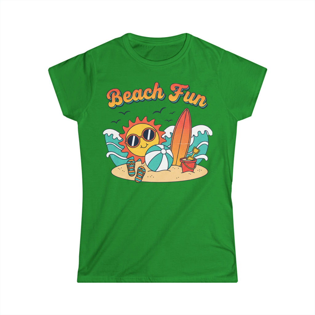 Beach Fun Women's Tee — Cute Sun Surfboard  Summer Shirt