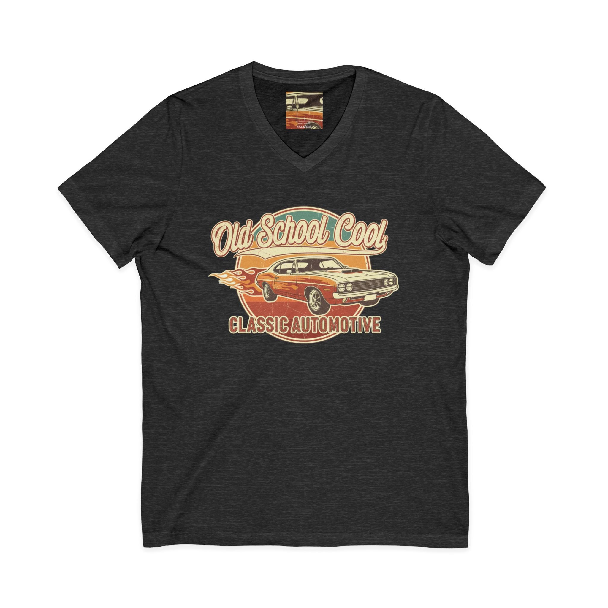 Old School Cool Classic Automotive V-Neck Tee