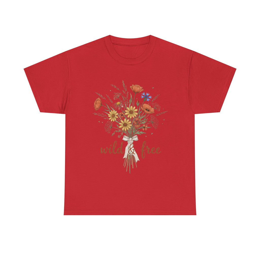 Wild & Free Floral Tee — Boho Bouquet Graphic T-Shirt