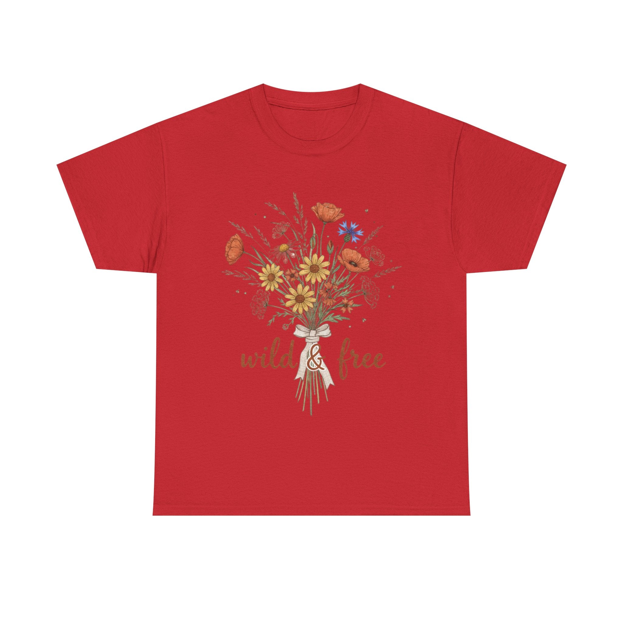 Wild & Free Floral Tee — Boho Bouquet Graphic T-Shirt