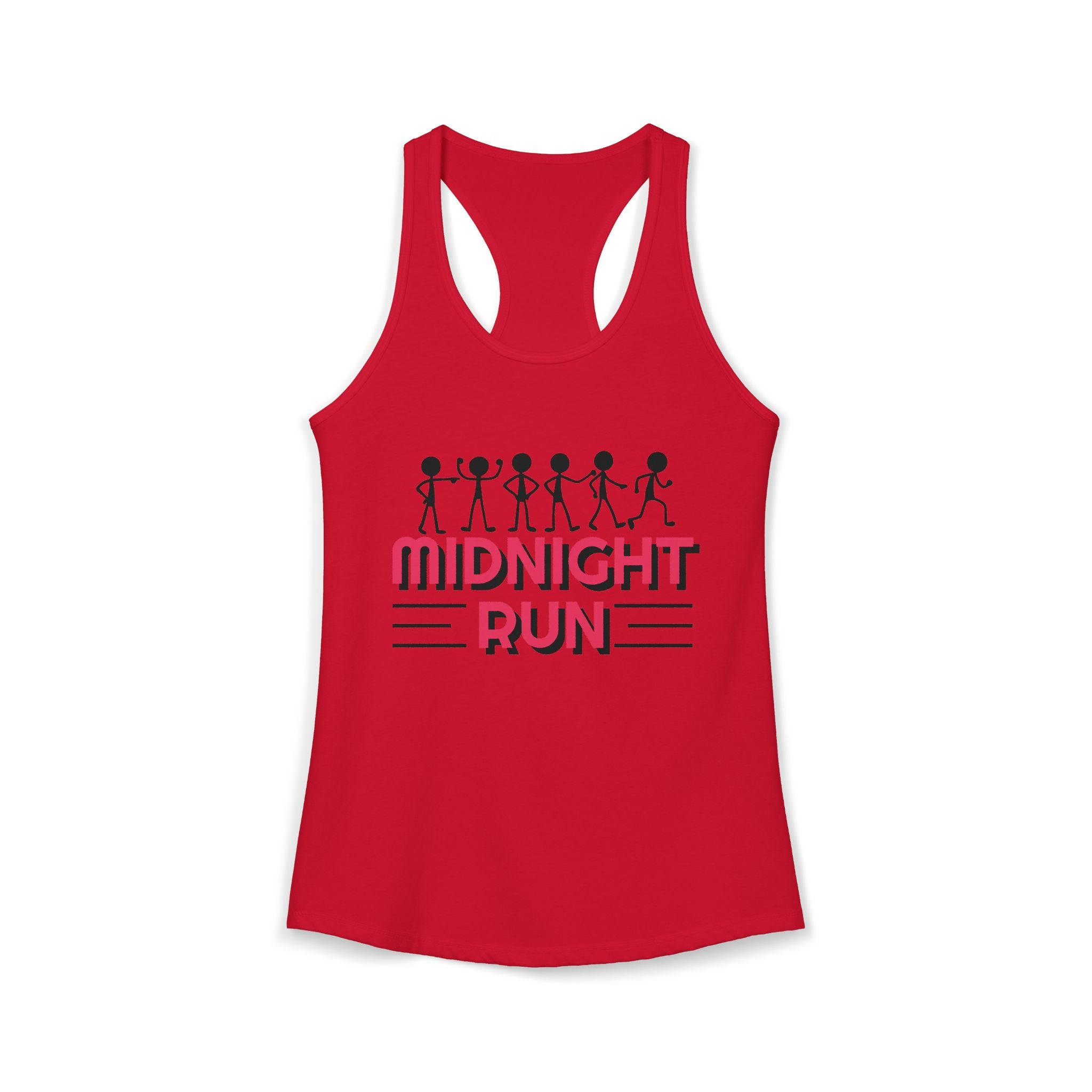 Retro Stick-Figure Runners Women's Racerback Tank