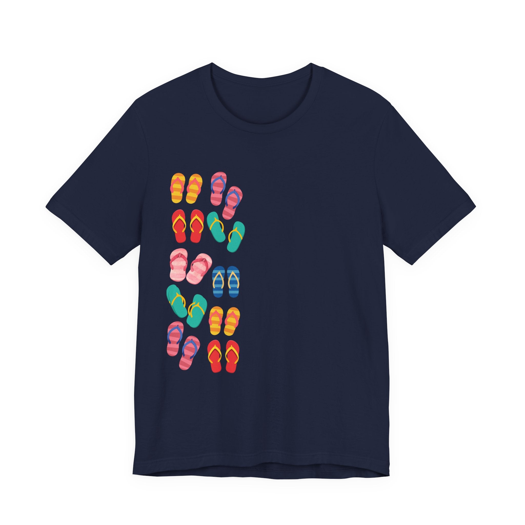Flip Flop Pattern Tee — Colorful Summer Sandal Graphic T-Shirt