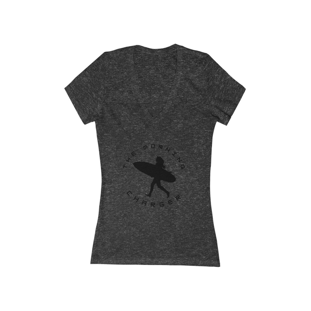 The Morning Charger Surf — Women's Deep V-Neck T-Shirt