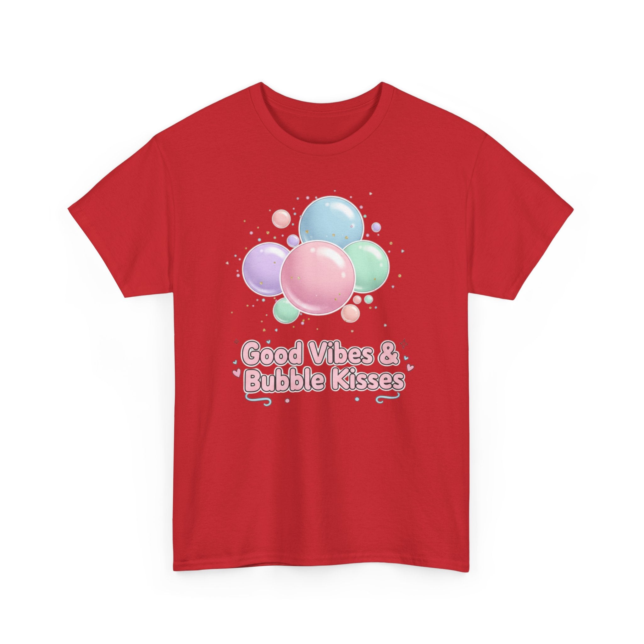 Bubble Kisses Tee — Good Vibes Pastel T-Shirt