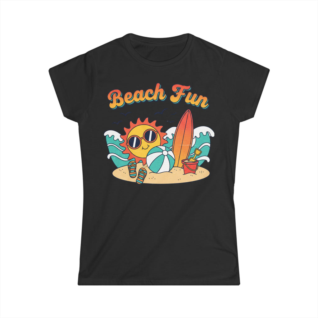 Beach Fun Women's Tee — Cute Sun Surfboard  Summer Shirt