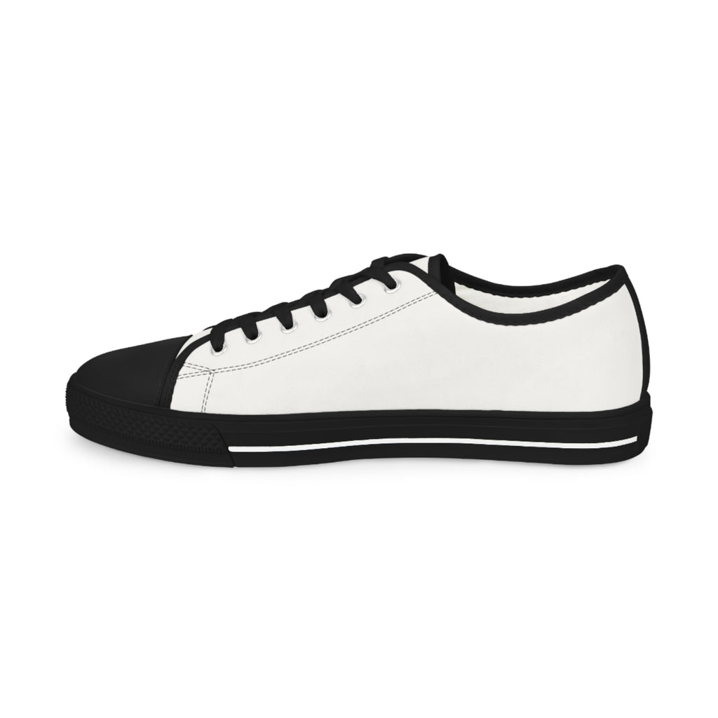 Men's Low Top Sneakers — Sunset Surf Patch Casual Canvas Shoes