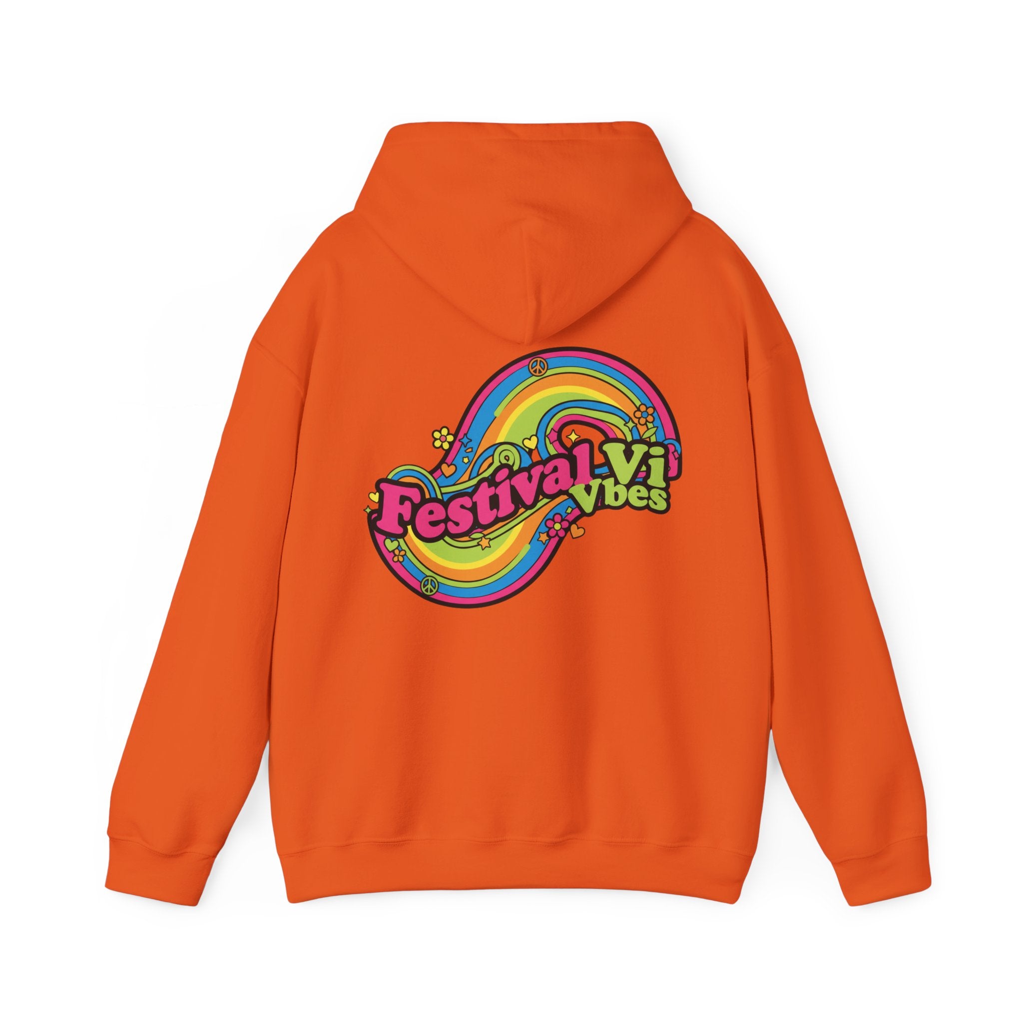 Festival Vibes Hoodie — Retro Rainbow Music  Pullover