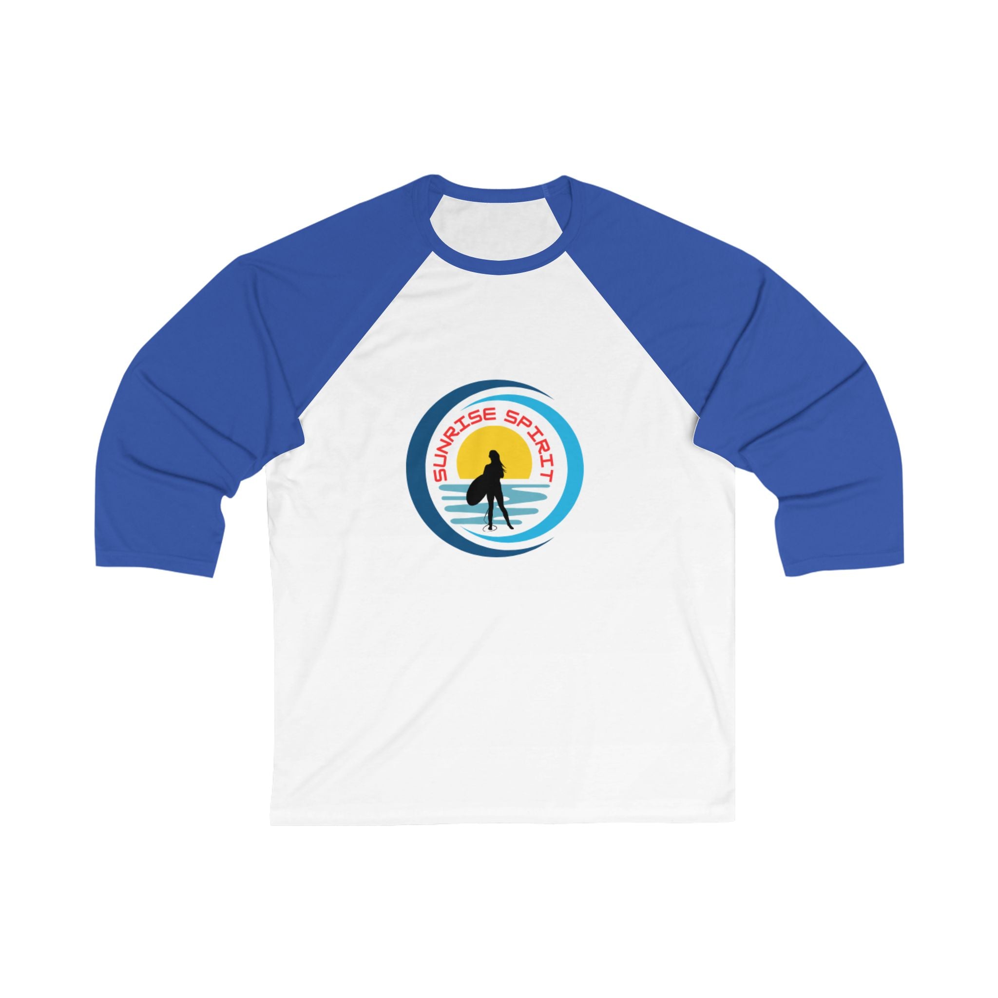 Sunrise Spirit  Baseball Tee —  Surf 3/4 Sleeve
