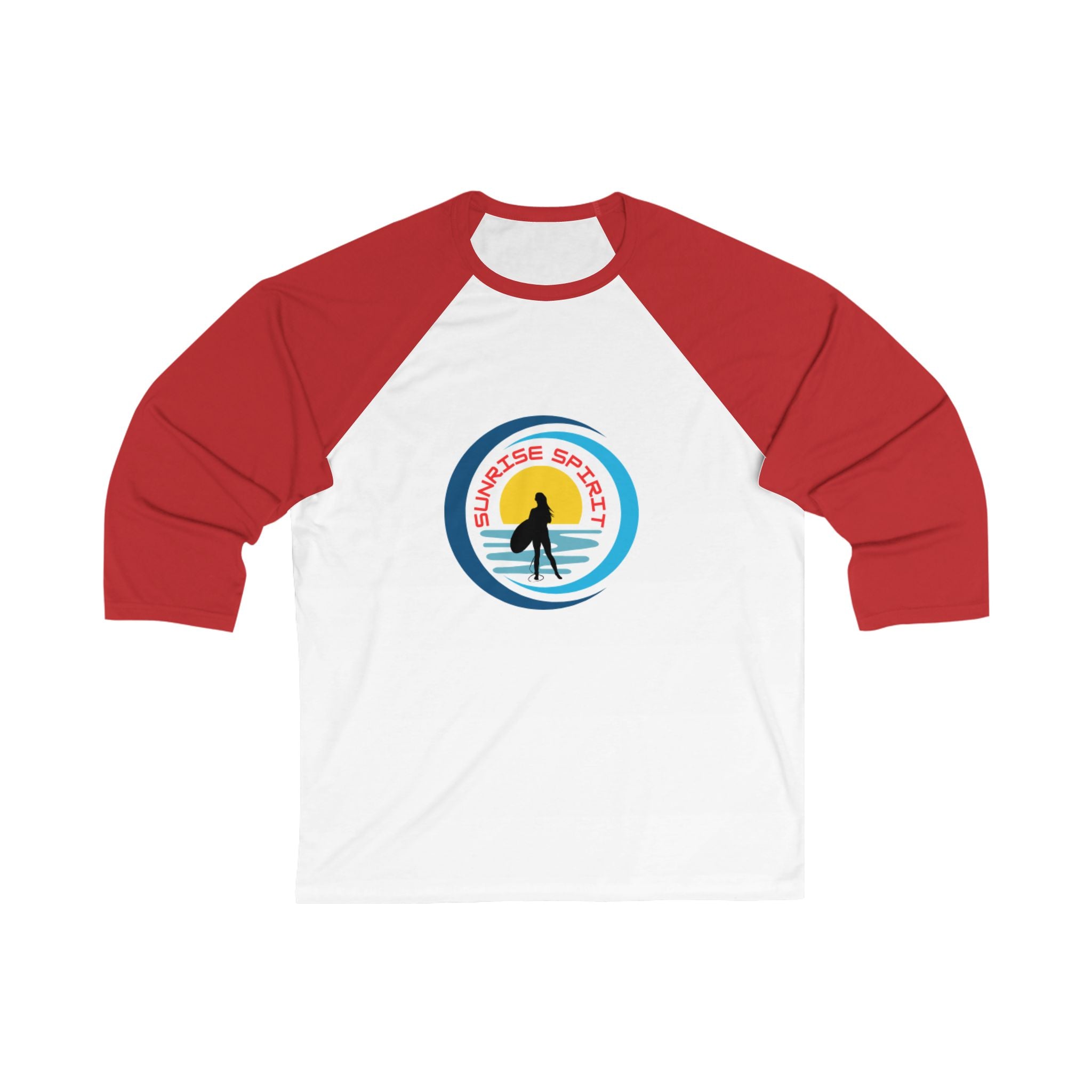 Sunrise Spirit  Baseball Tee —  Surf 3/4 Sleeve