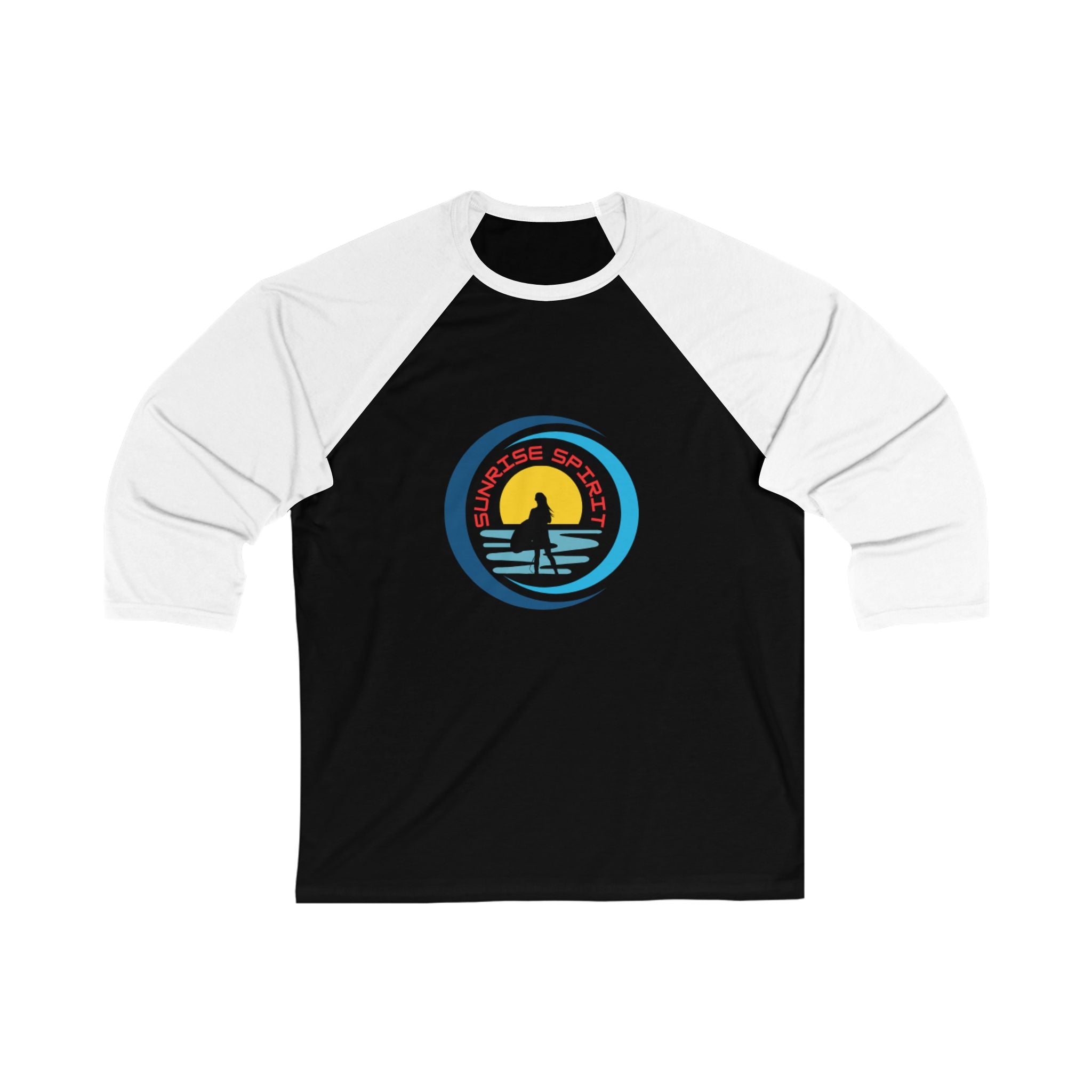 Sunrise Spirit  Baseball Tee —  Surf 3/4 Sleeve