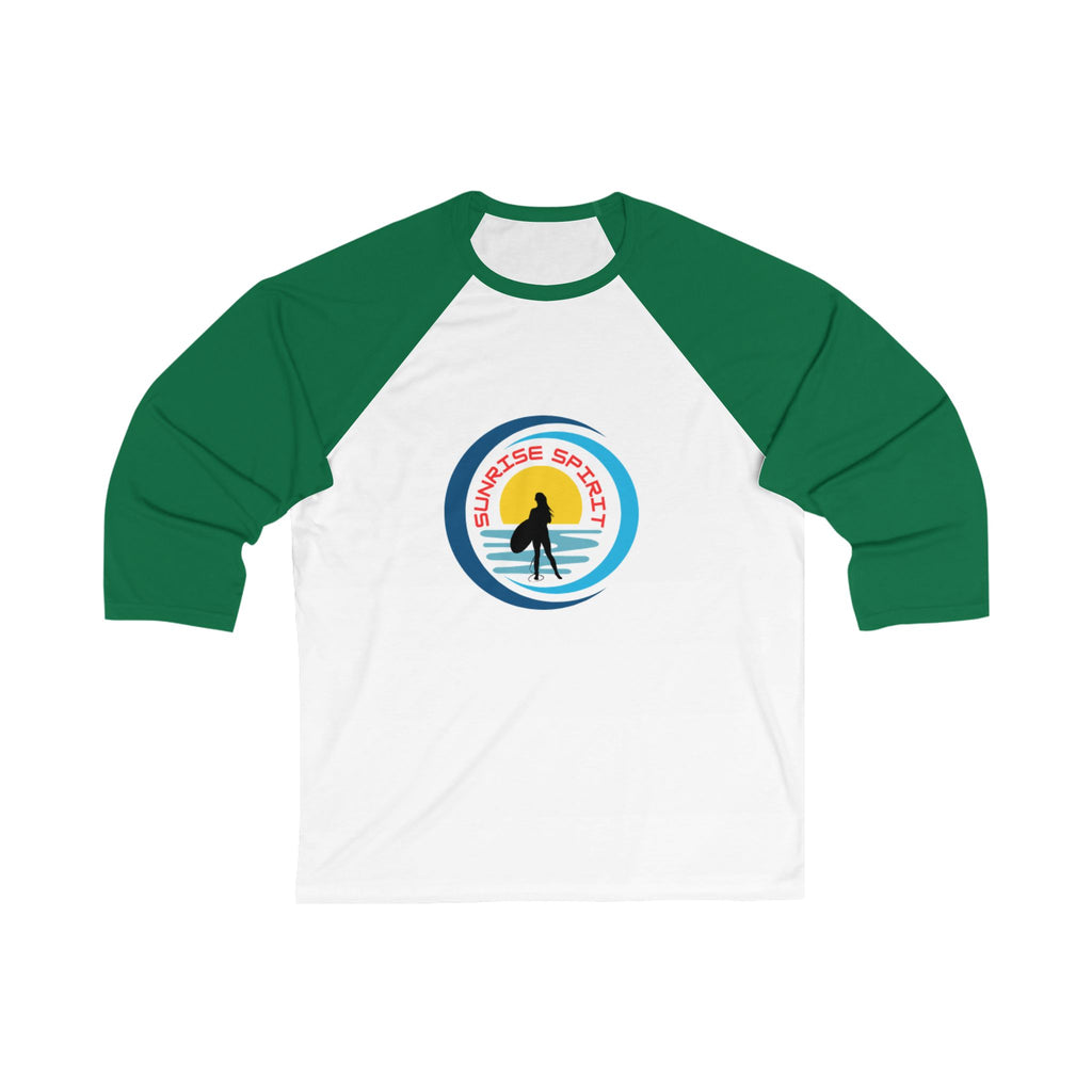 Sunrise Spirit  Baseball Tee —  Surf 3/4 Sleeve