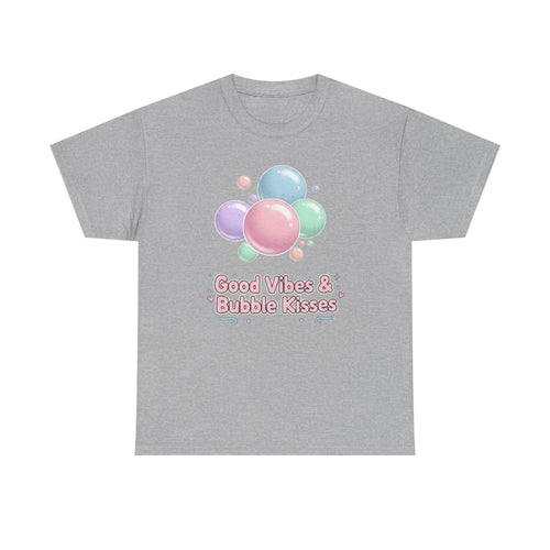 Bubble Kisses Tee — Good Vibes Pastel T-Shirt