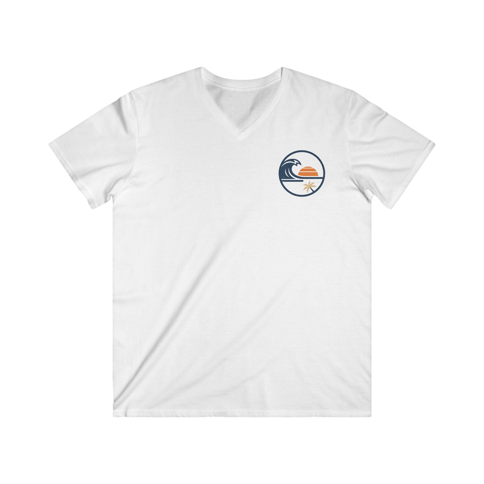 Beach Sunset V-Neck Tee - Surf Wave