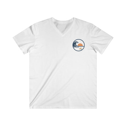 Beach Sunset V-Neck Tee - Surf Wave