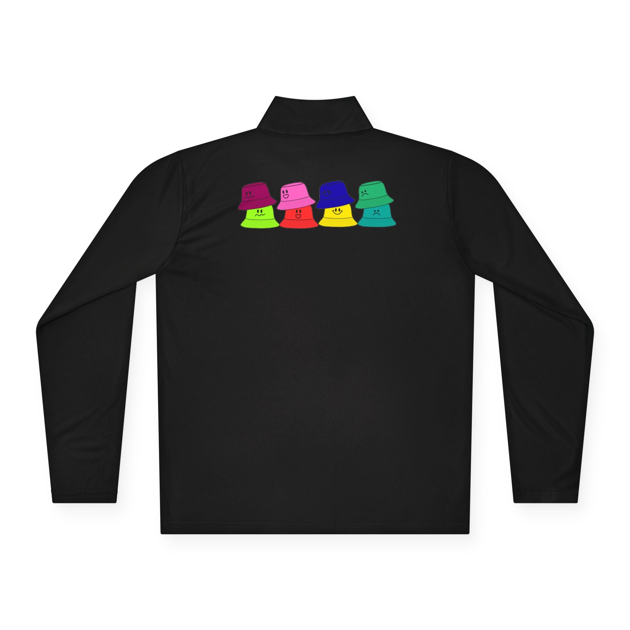 Quarter-Zip Pullover —  Bucket Hat