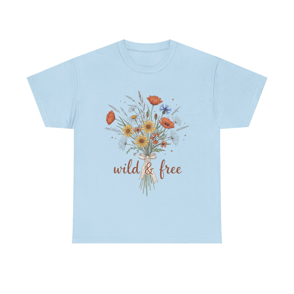Wild & Free Floral Tee — Boho Bouquet Graphic T-Shirt