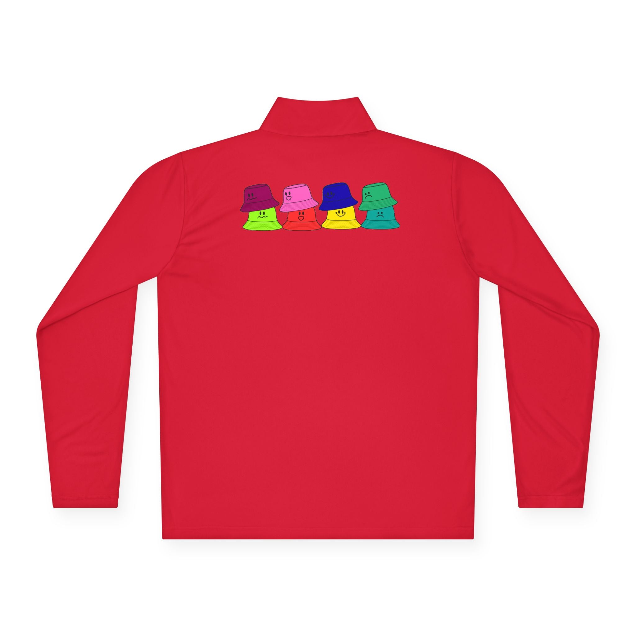 Quarter-Zip Pullover —  Bucket Hat