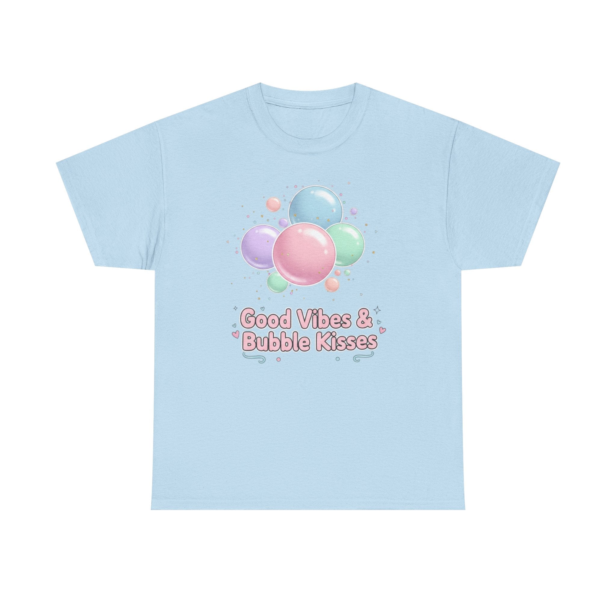 Bubble Kisses Tee — Good Vibes Pastel T-Shirt