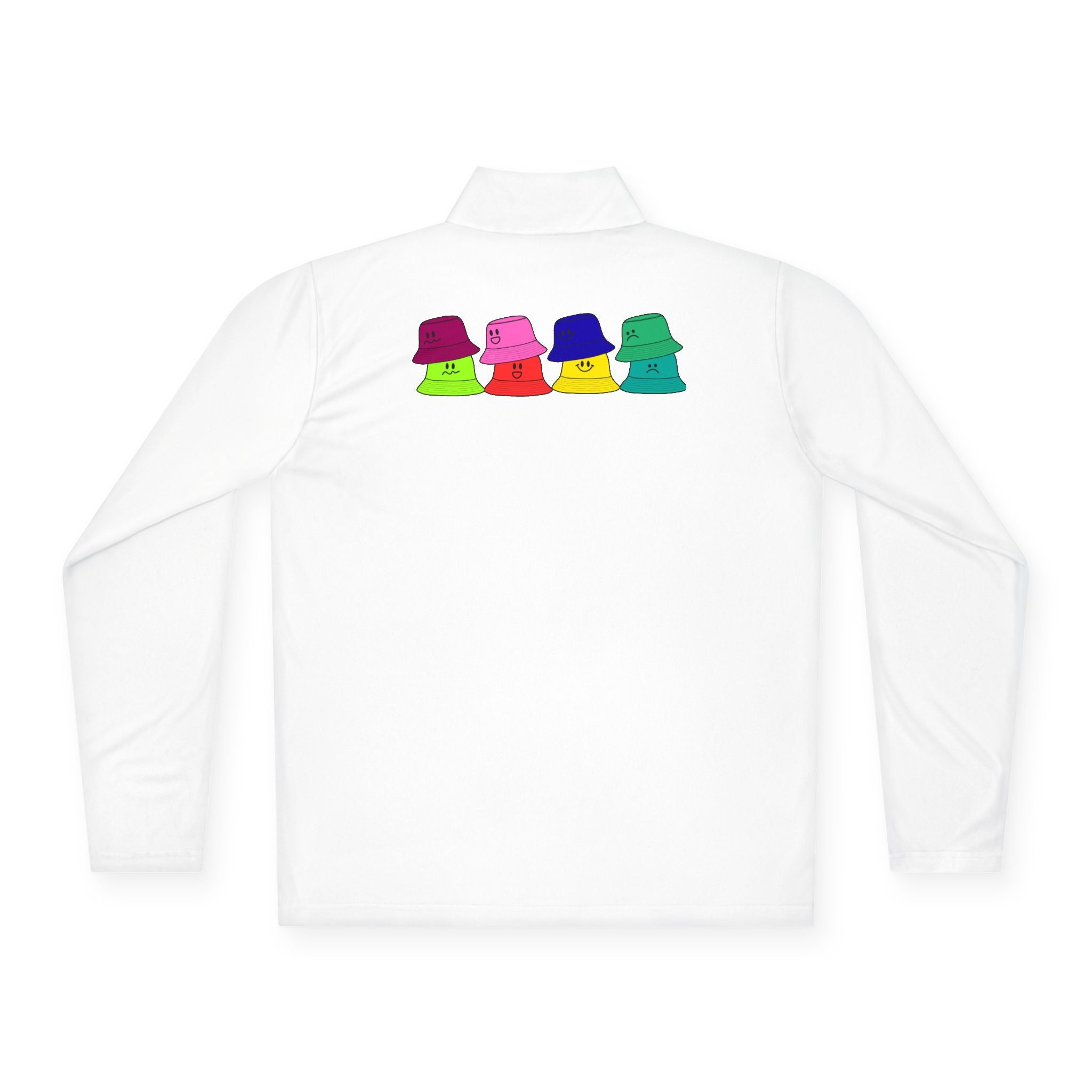 Quarter-Zip Pullover —  Bucket Hat