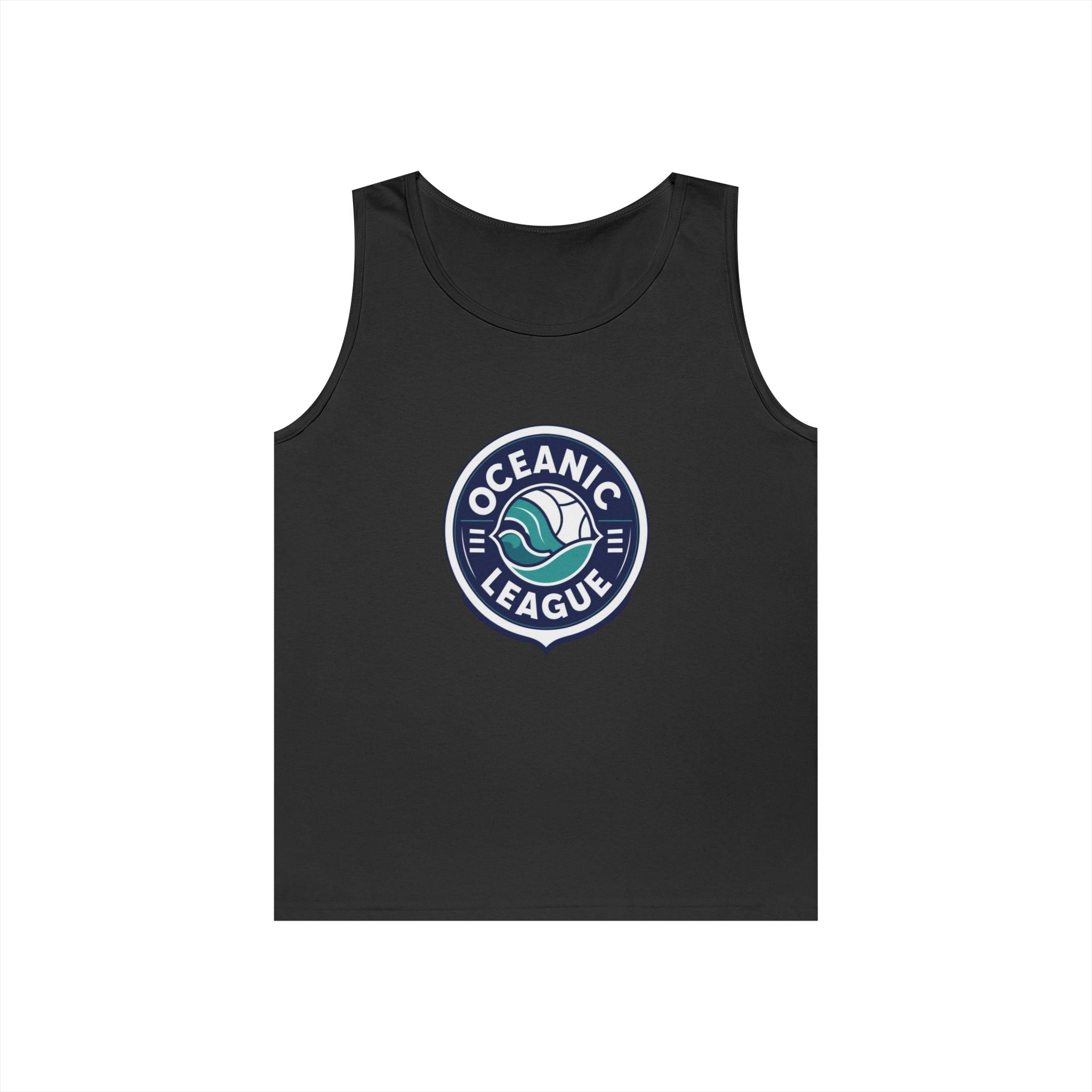 Oceanic League Tank Top — Retro Wave Surf Emblem