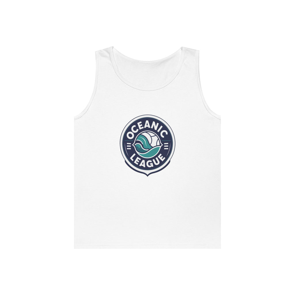 Oceanic League Tank Top — Retro Wave Surf Emblem