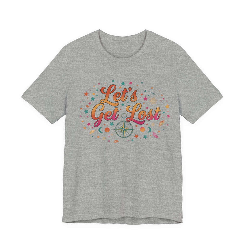 Let's Get Lost T-Shirt — Retro Compass Adventure Tee