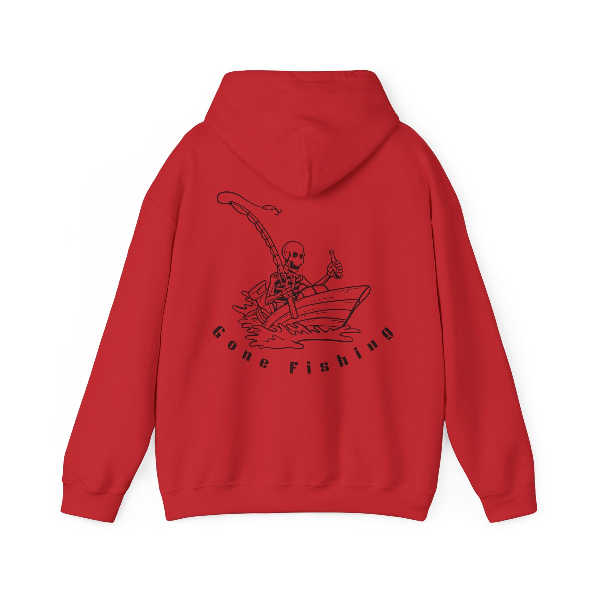 Hoodie — 'Gone Fishing' Skeleton