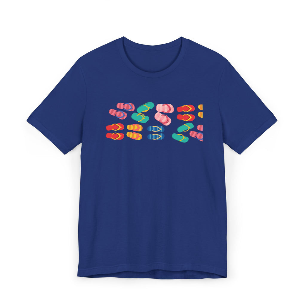 Colorful Flip Flop T-Shirt — Summer Beach Flip-Flop Graphic Tee