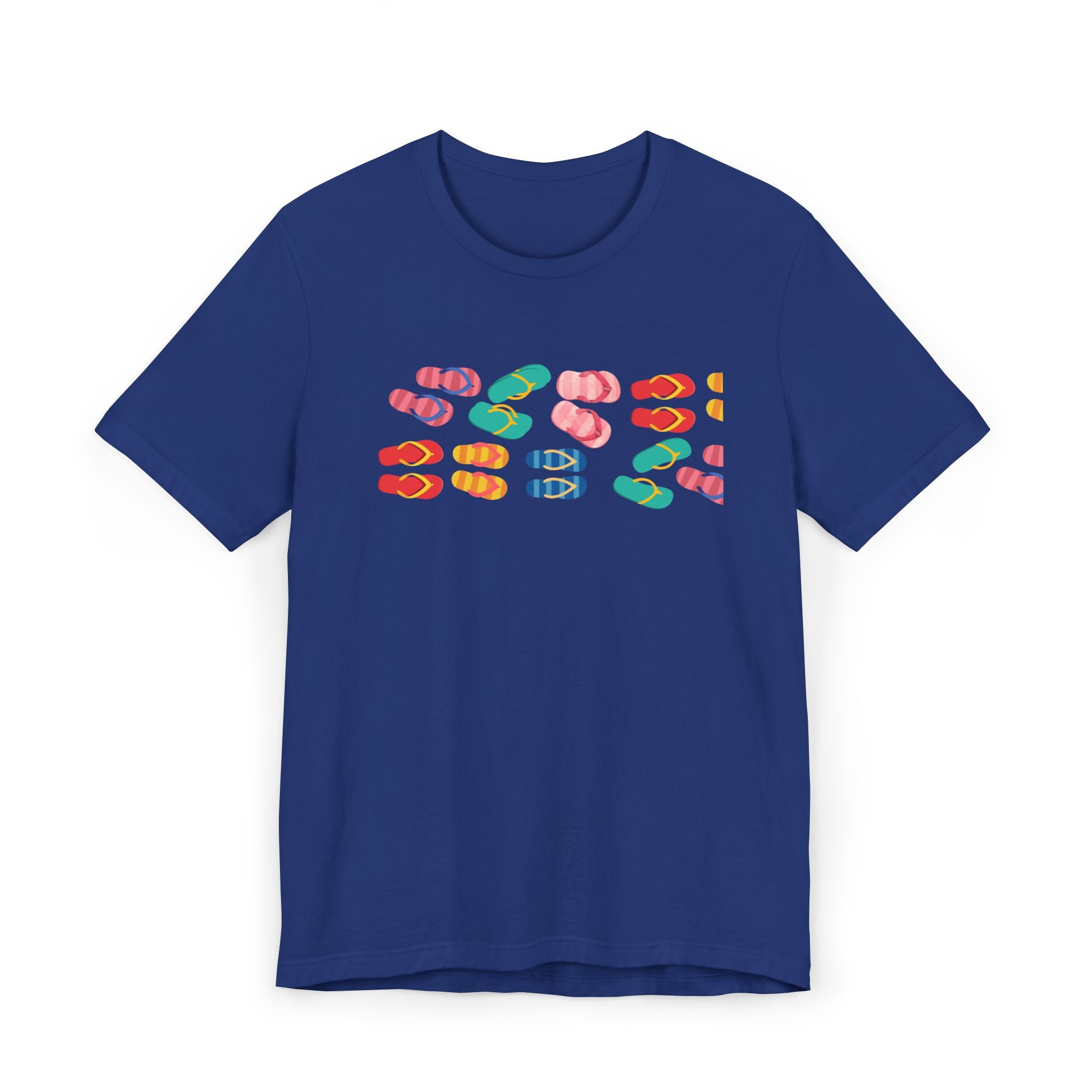 Colorful Flip Flop T-Shirt — Summer Beach Flip-Flop Graphic Tee