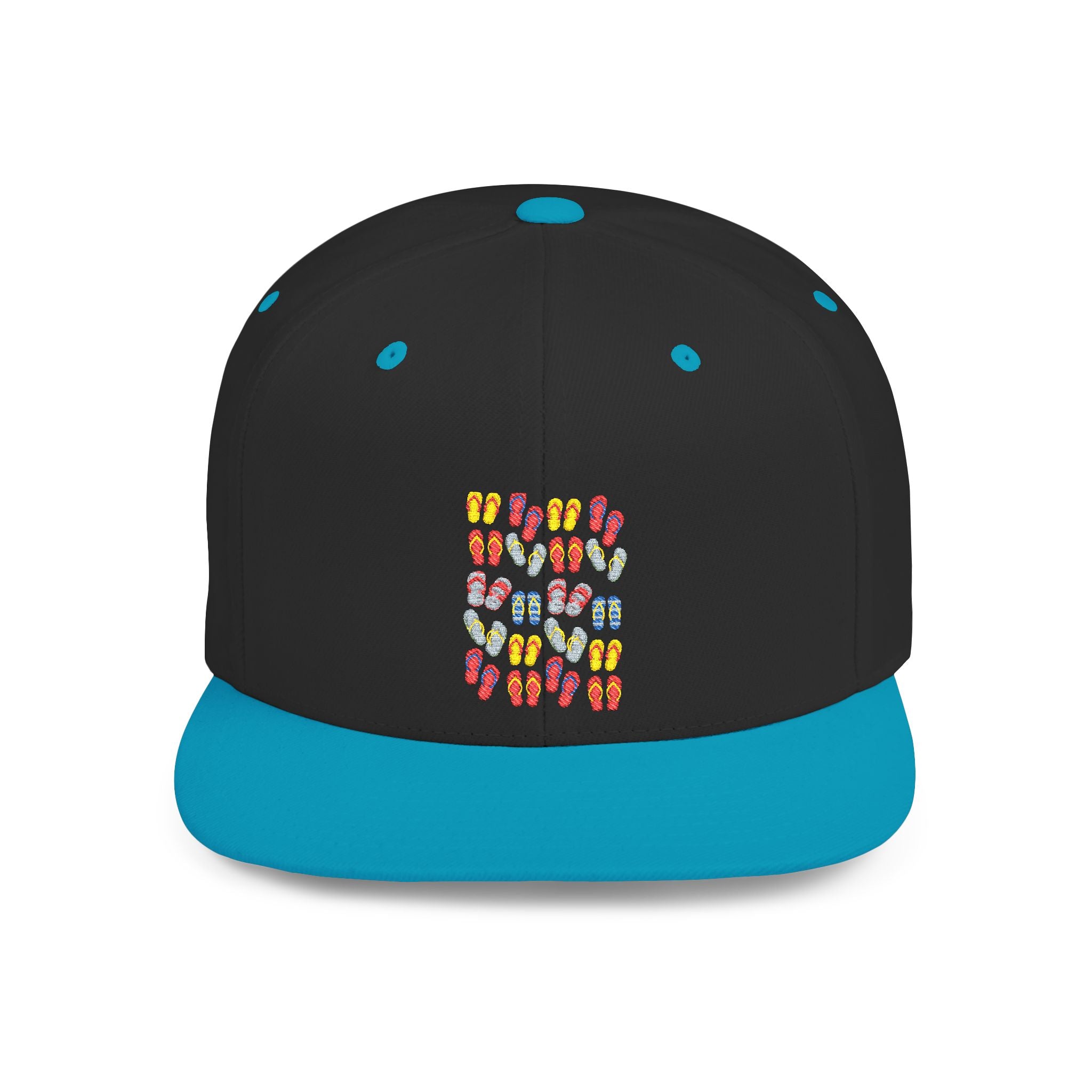 Snapback Hat — Colorful Flip-Flop Summer Pattern
