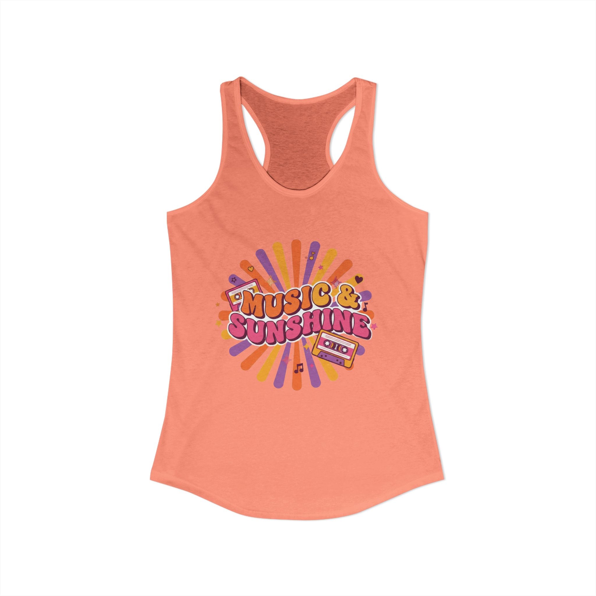 Women's  Racerback Tank-Music & Sunshine