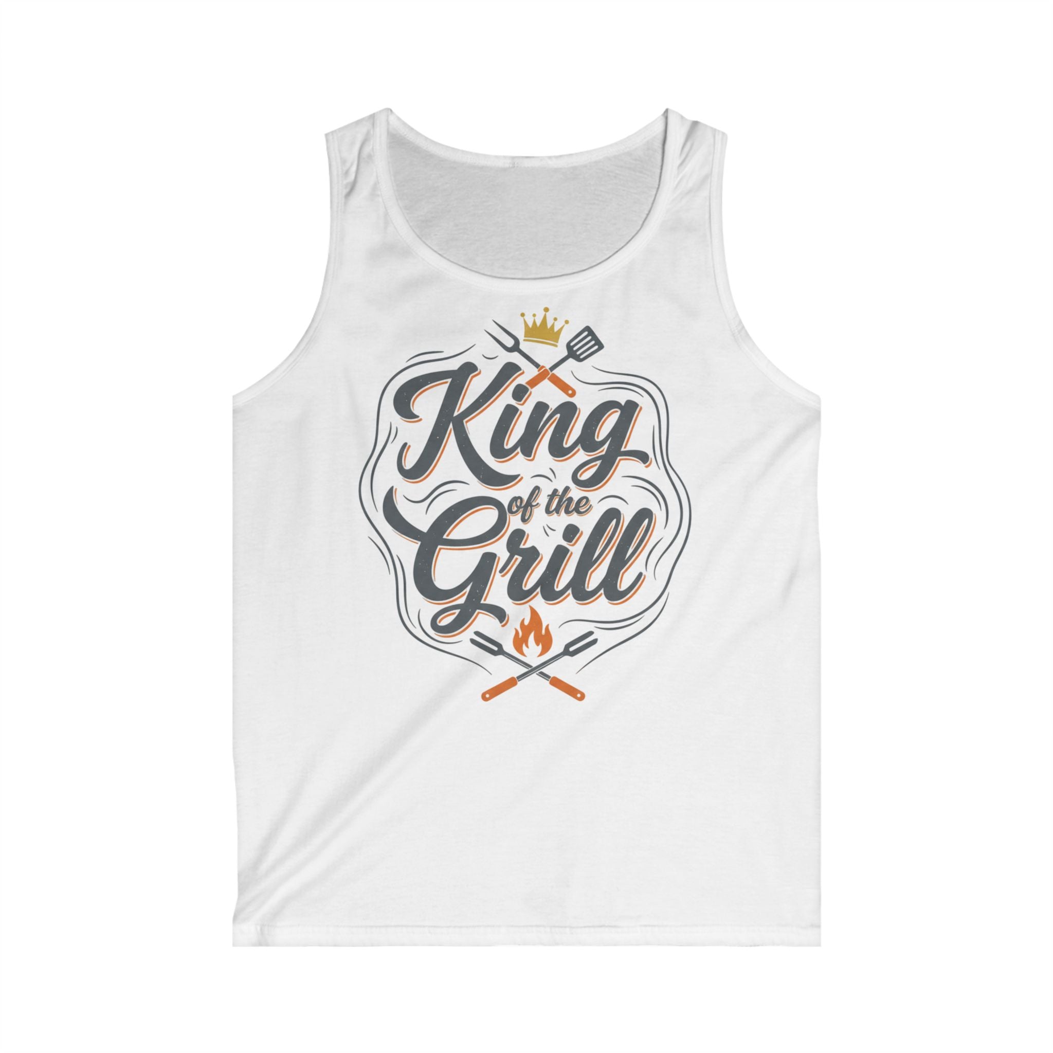 King of the Grill Tank Top — Men's BBQ Grillmaster Summer Shirt