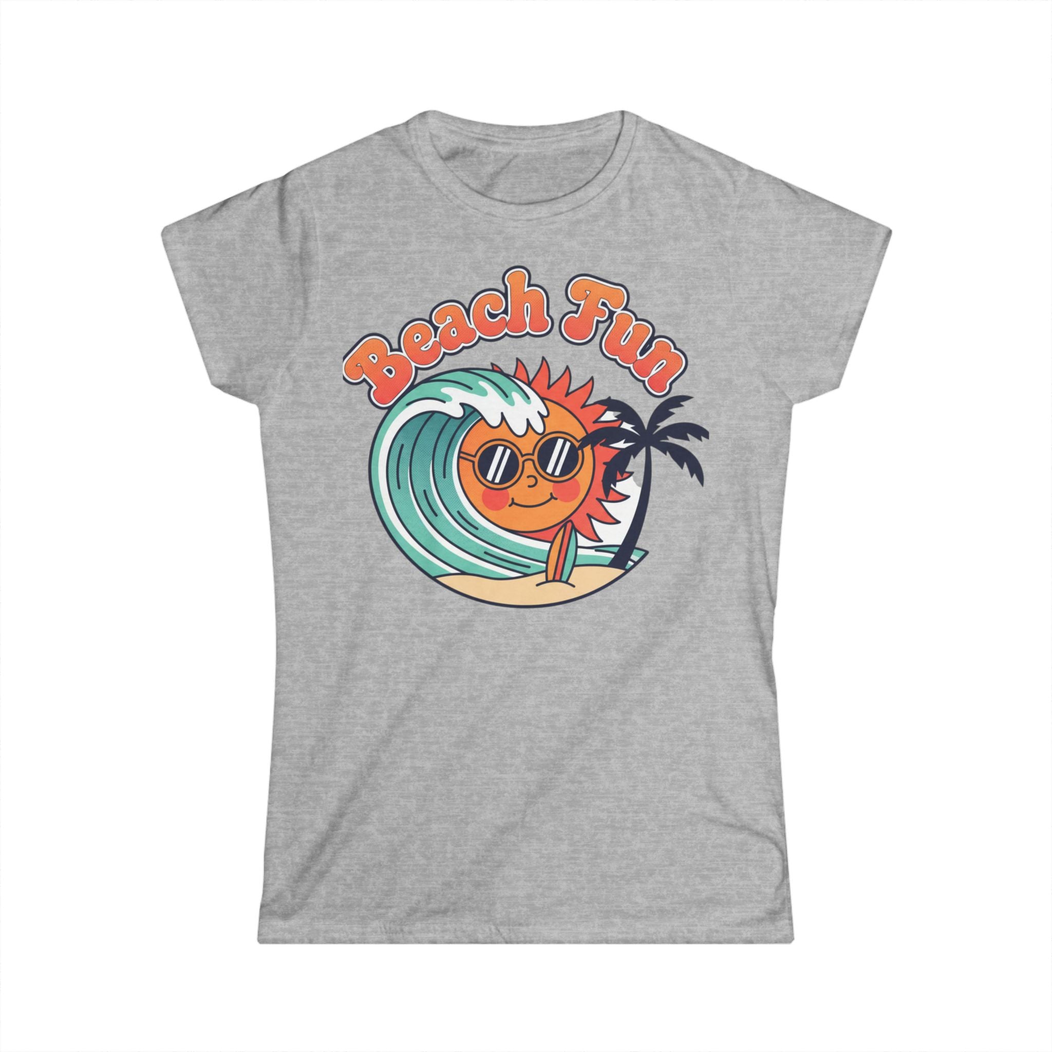 Beach Fun T-Shirt — Retro Sun & Wave Women’s Tee
