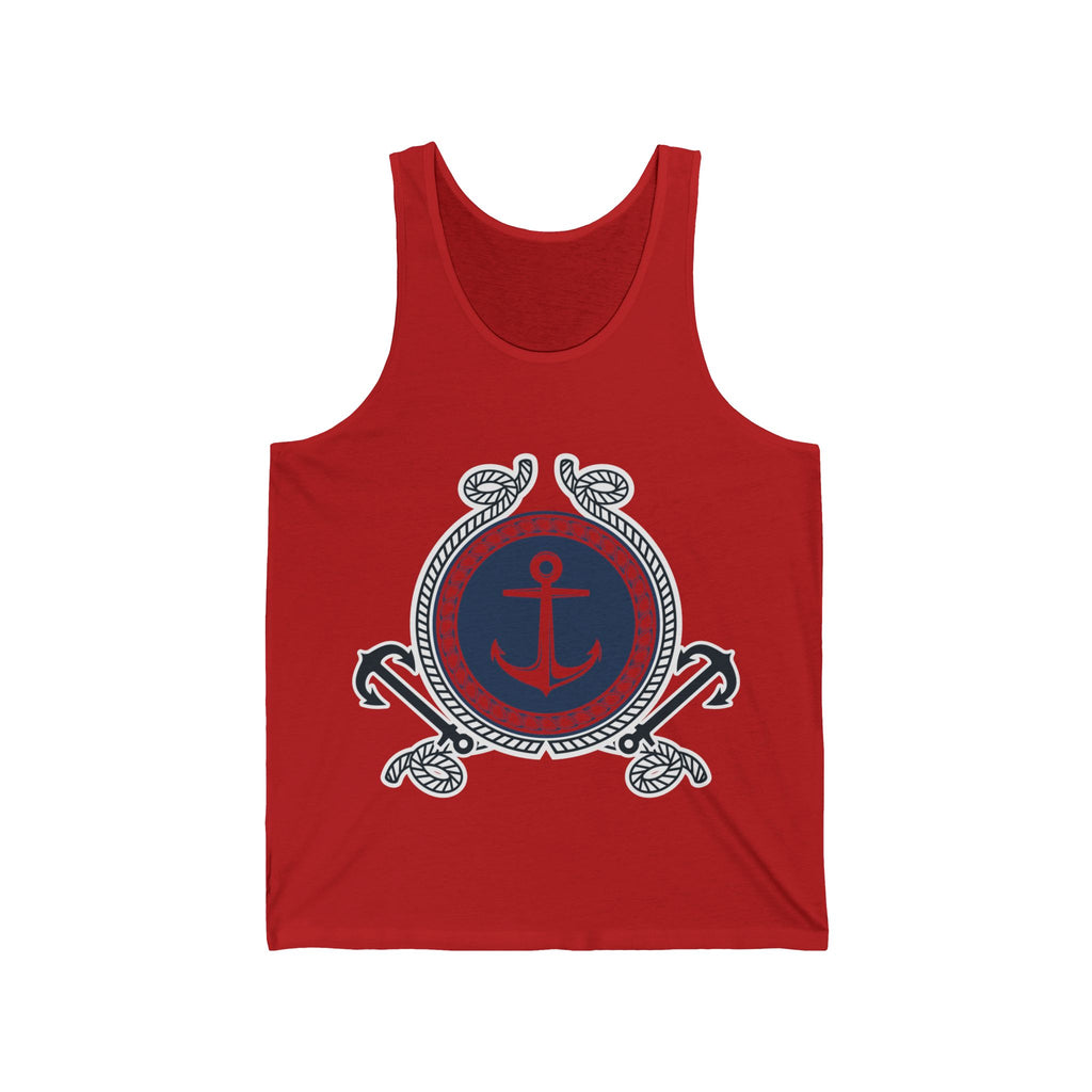 Nautical Anchor Tank Top — Sailor Rope Emblem Beach Tank
