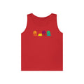 Bucket Hat Rainbow Tank Top — Colorful Retro Summer Beachwear