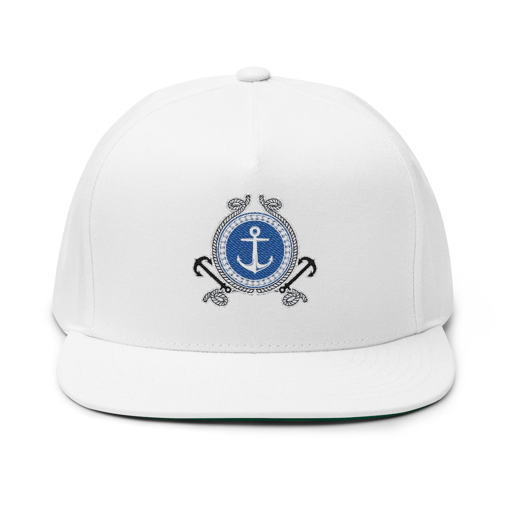Nautical Anchor  Flat Bill Cap