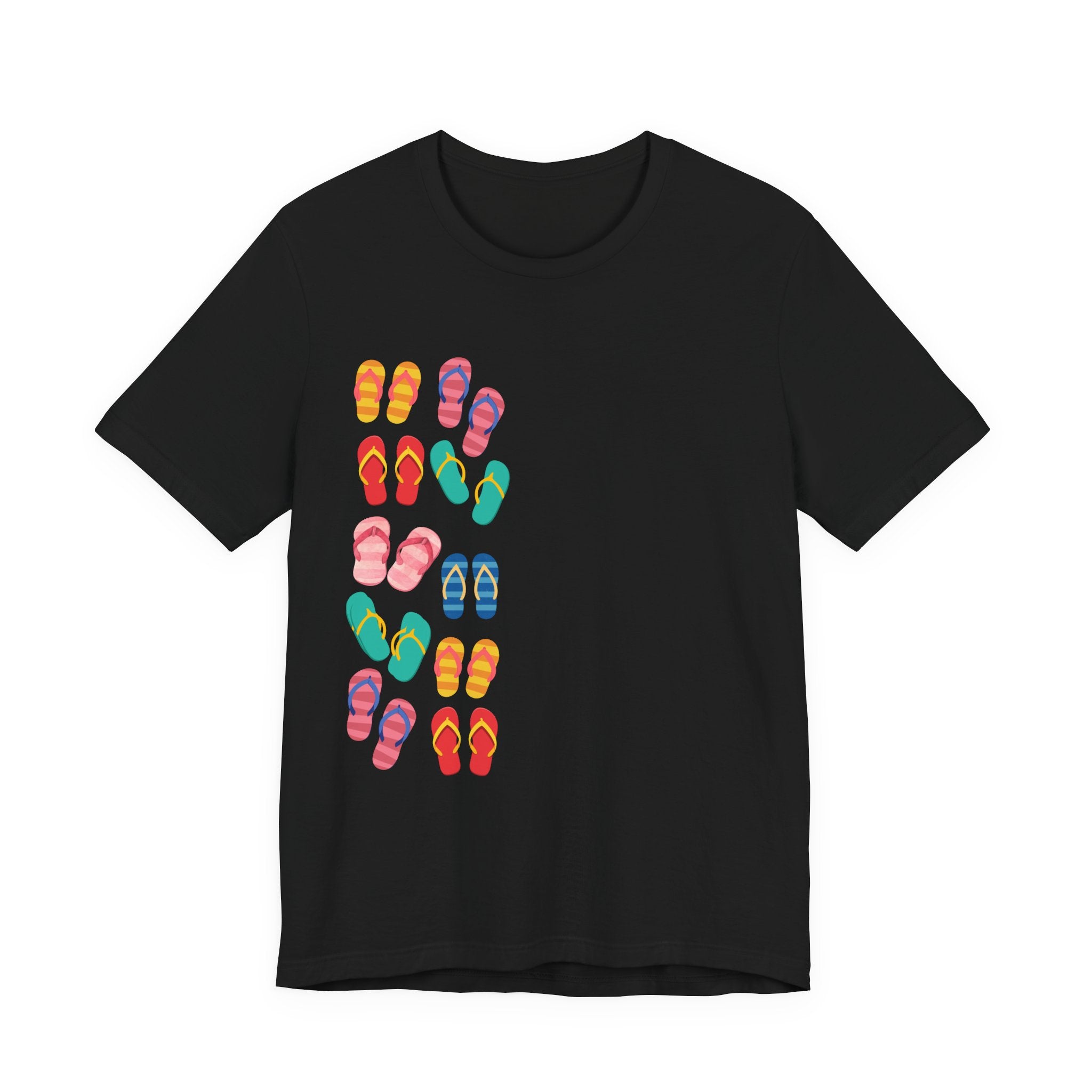 Flip Flop Pattern Tee — Colorful Summer Sandal Graphic T-Shirt