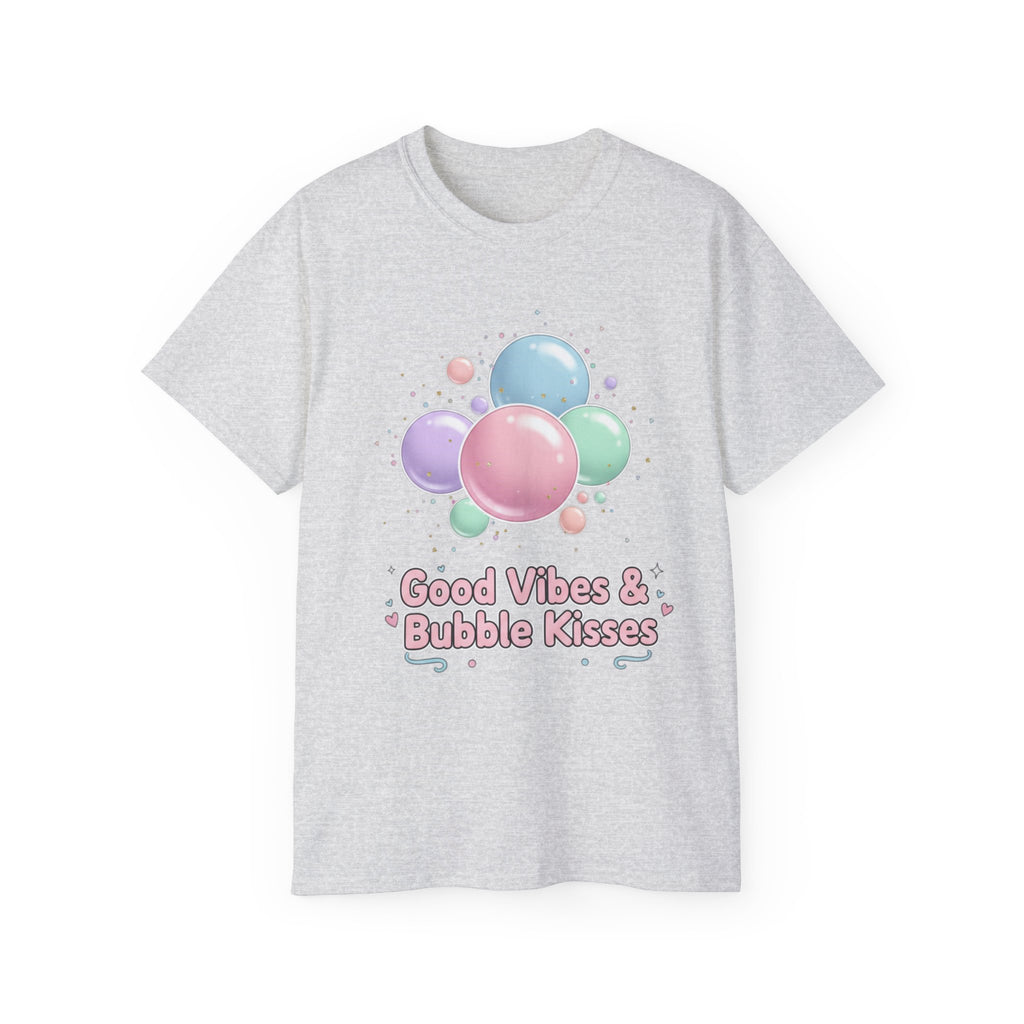 T-Shirt — Good Vibes & Bubble Kisses Pastel Bubble Graphic