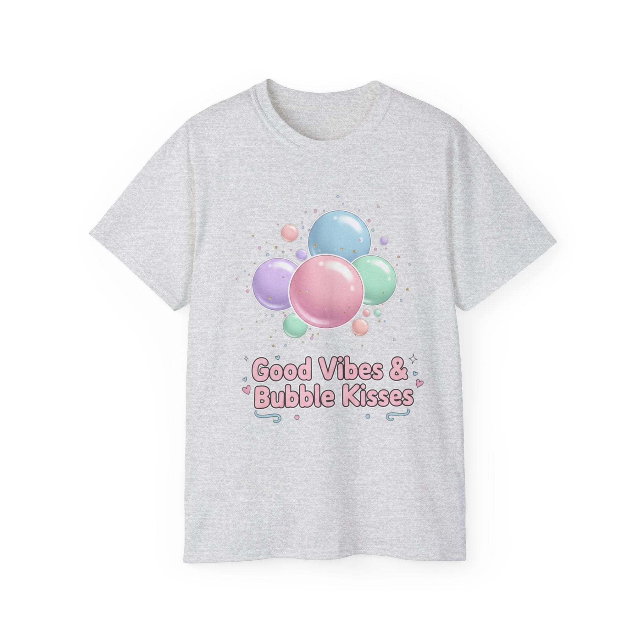 T-Shirt — Good Vibes & Bubble Kisses Pastel Bubble Graphic