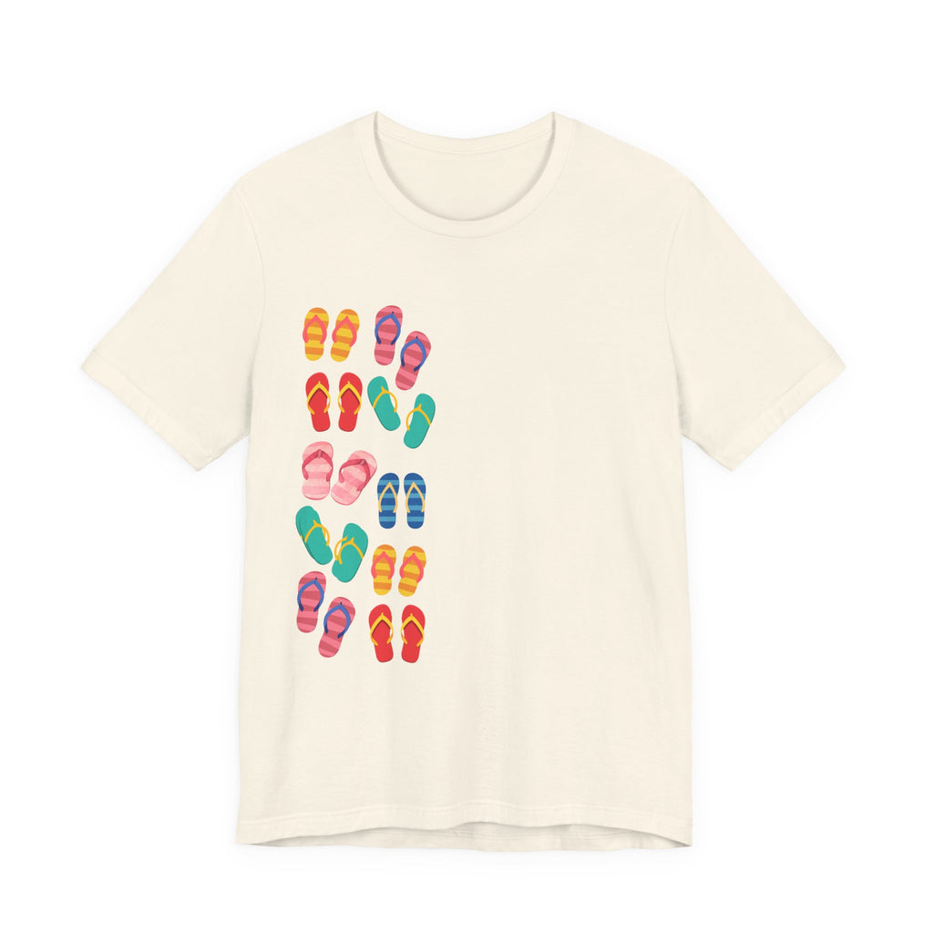 Flip Flop Pattern Tee — Colorful Summer Sandal Graphic T-Shirt