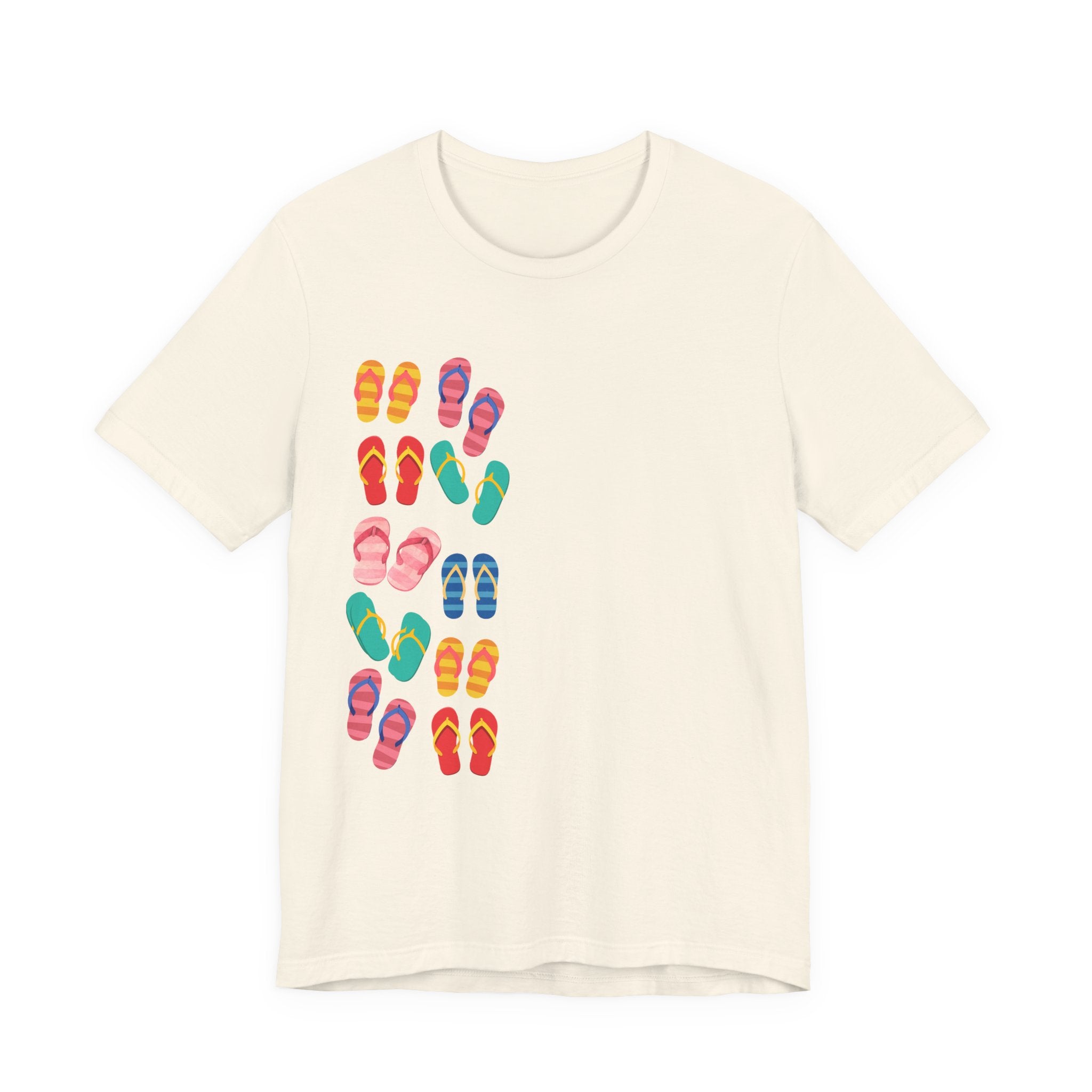 Flip Flop Pattern Tee — Colorful Summer Sandal Graphic T-Shirt