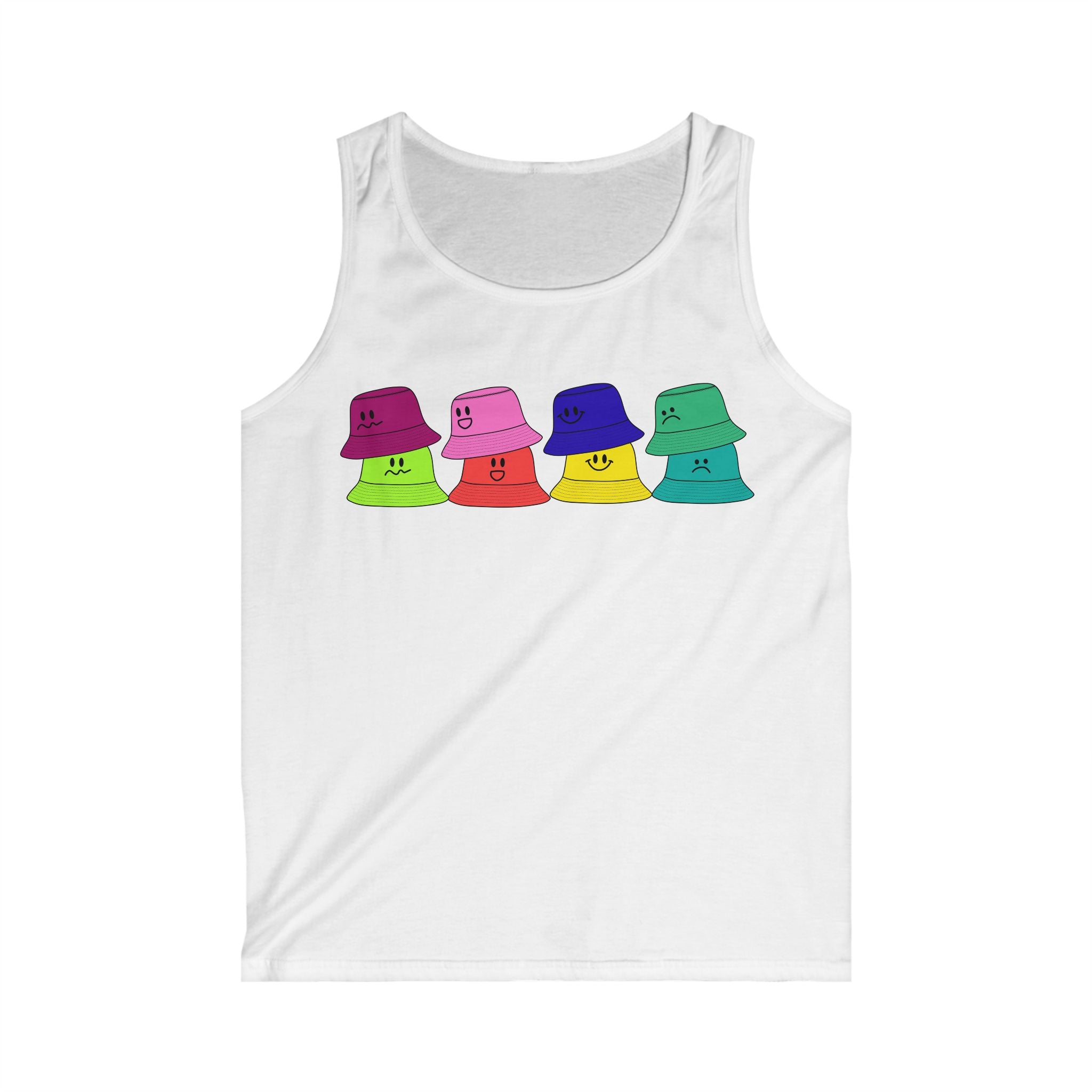 Bucket Hat-Tank Top Smiley Faces