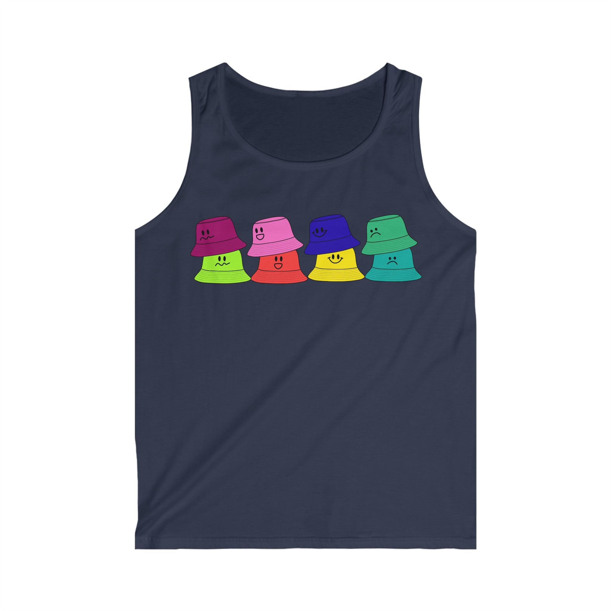 Bucket Hat-Tank Top Smiley Faces
