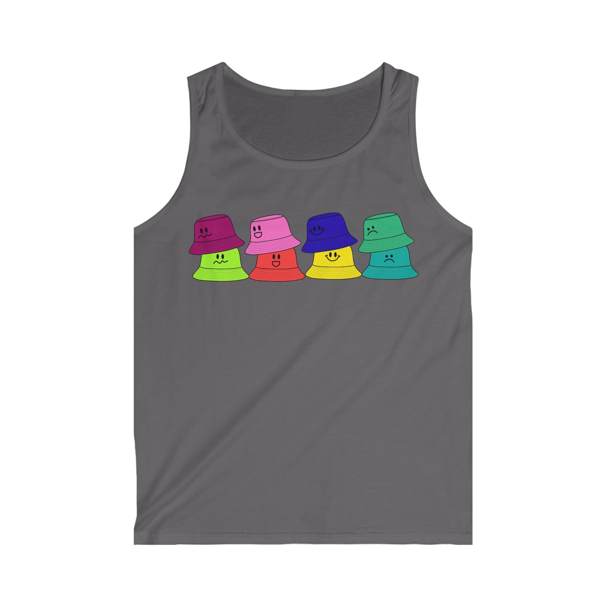 Bucket Hat-Tank Top Smiley Faces